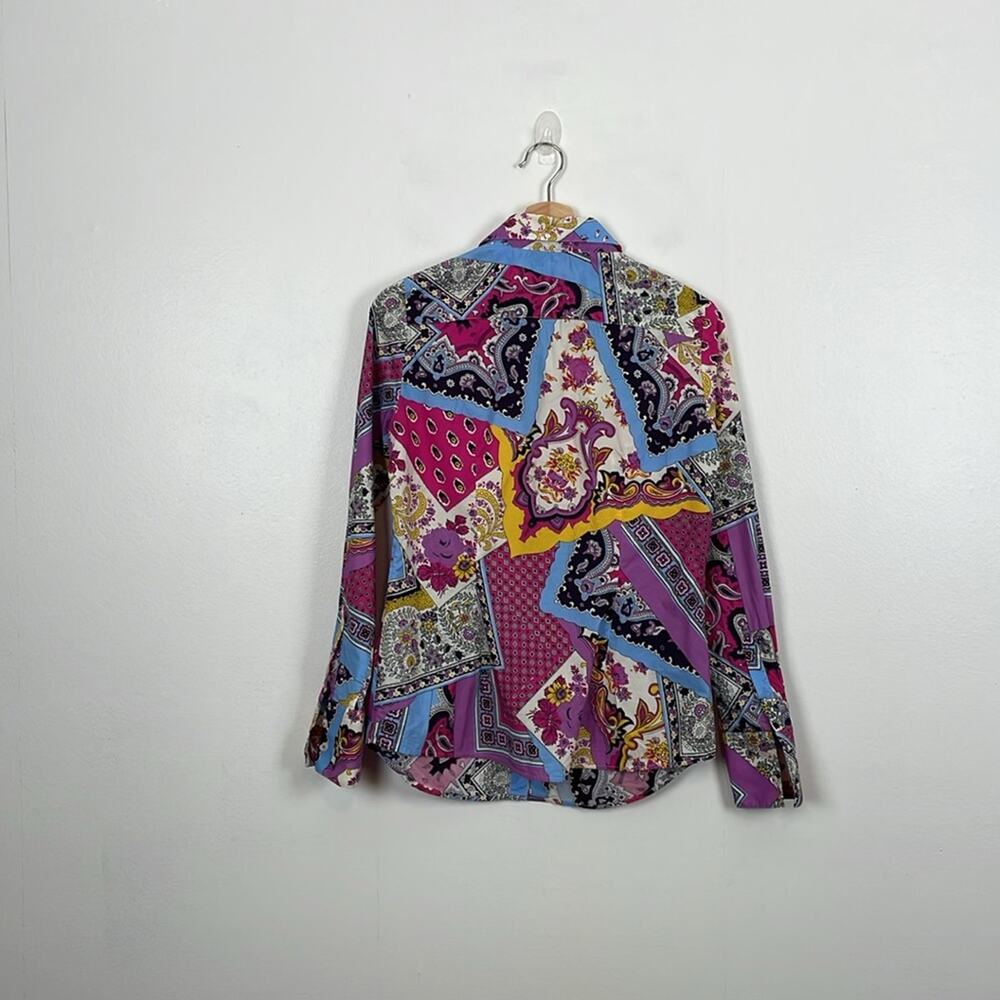 Hawes & Curtis Artsy Floral Button Down Womens 8 UK 12 Long Sleeve Fitted Shirt - Picture 4 of 8